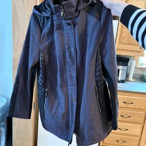 2/12$🍒Elegant Women's Black and Gray Trench Coat